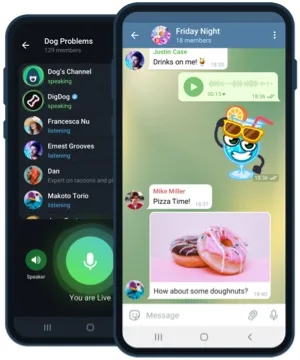 Telegram App auf einem Android Smartphone